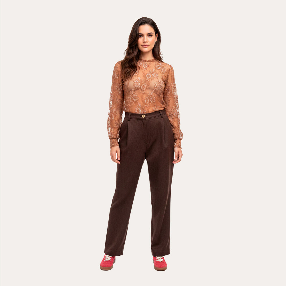 Pantalón Sastre Marrón Moka