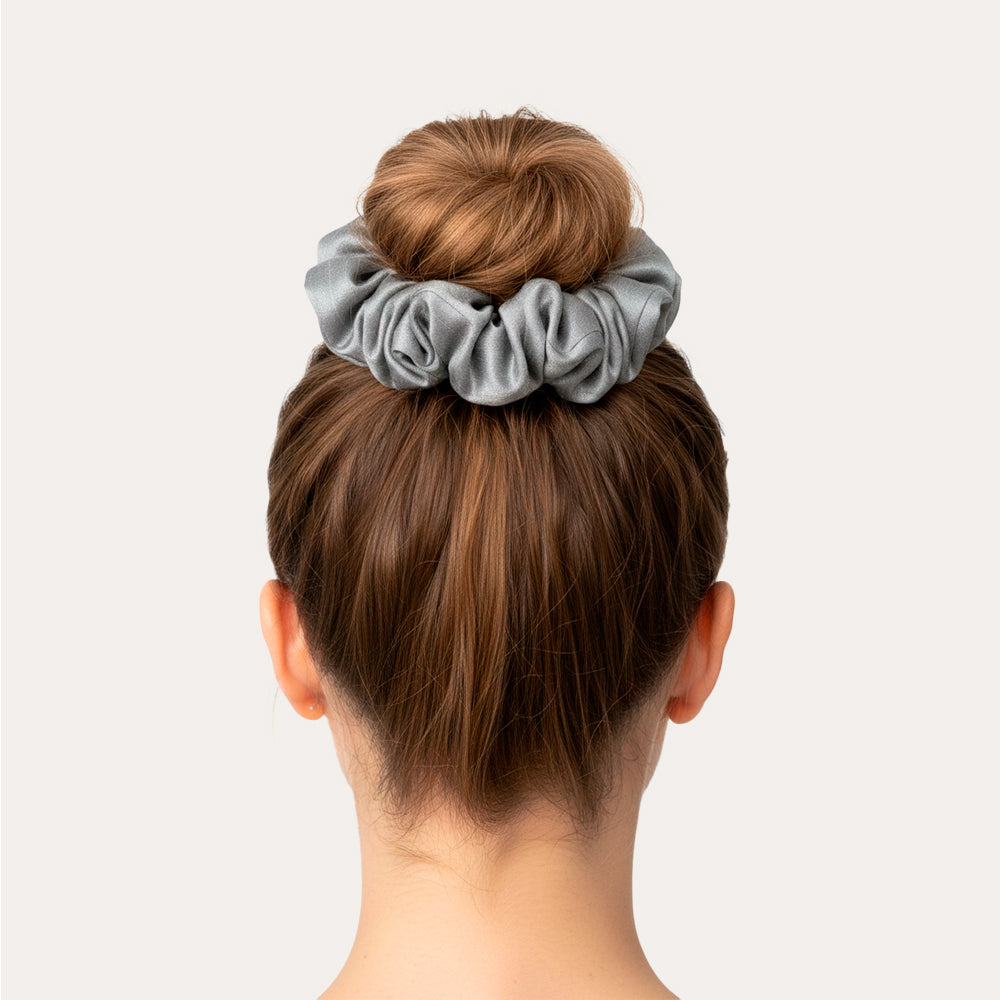 Scrunchie Clara Plateado