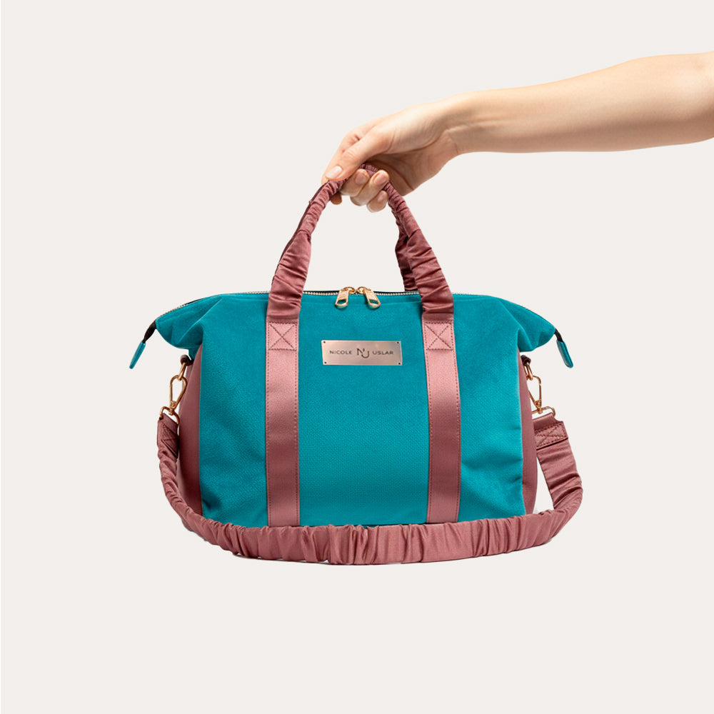 Bolso Alice Azulado/Malva - Grande