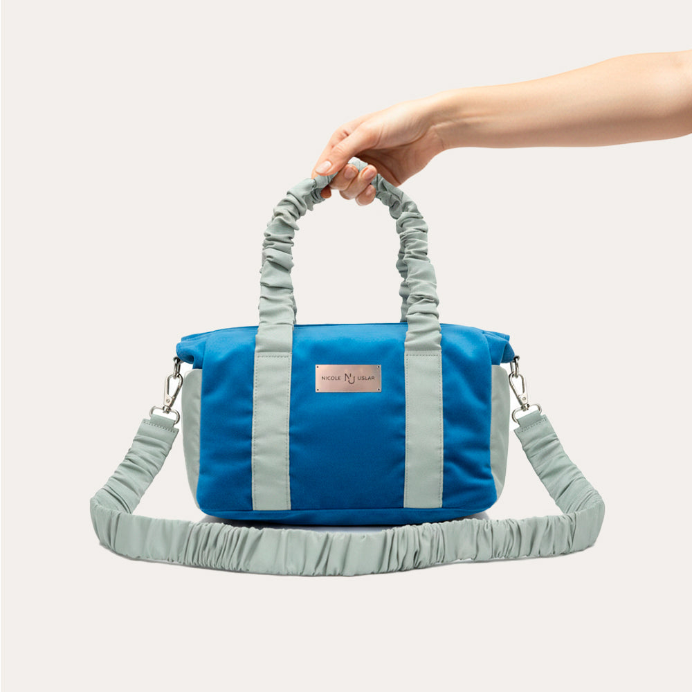 Bolso Alice Azulado/Verde menta - Mediano