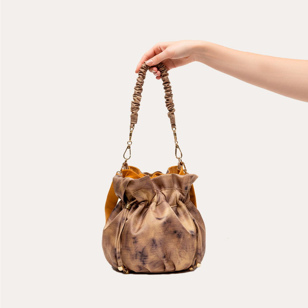 Bolso reversible Batik Dorado