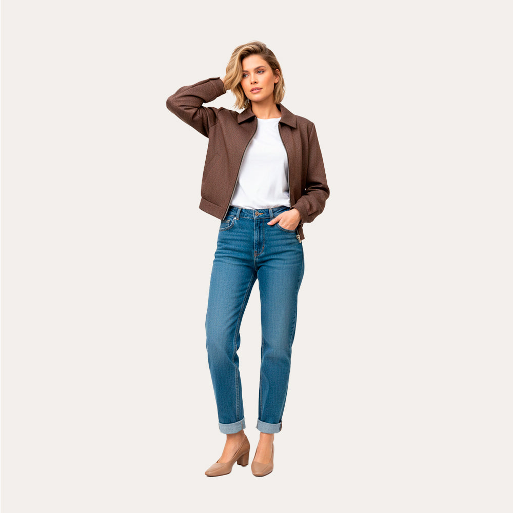 Chaqueta Bomber Marrón Moka
