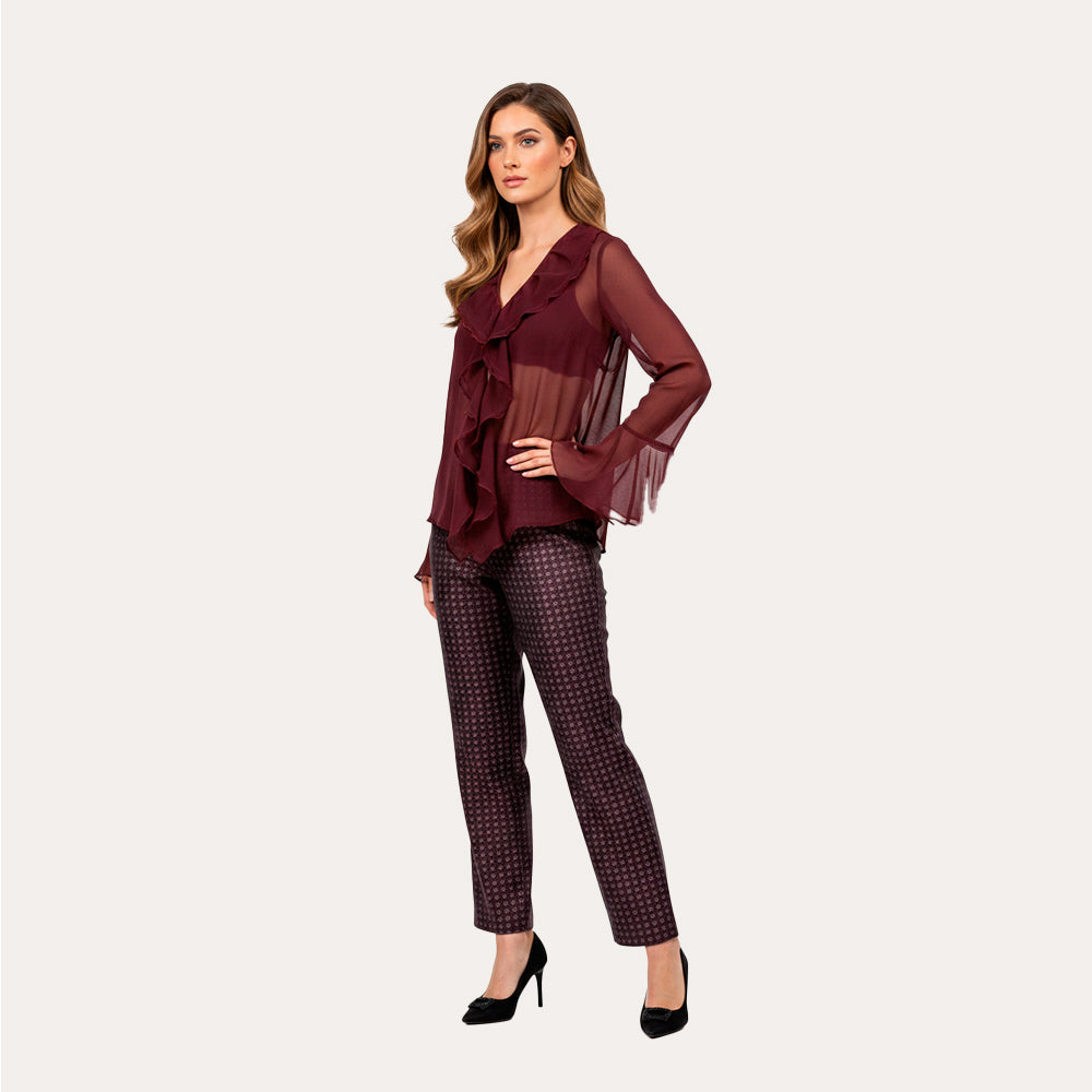Blusa Vaporosa Bordeaux