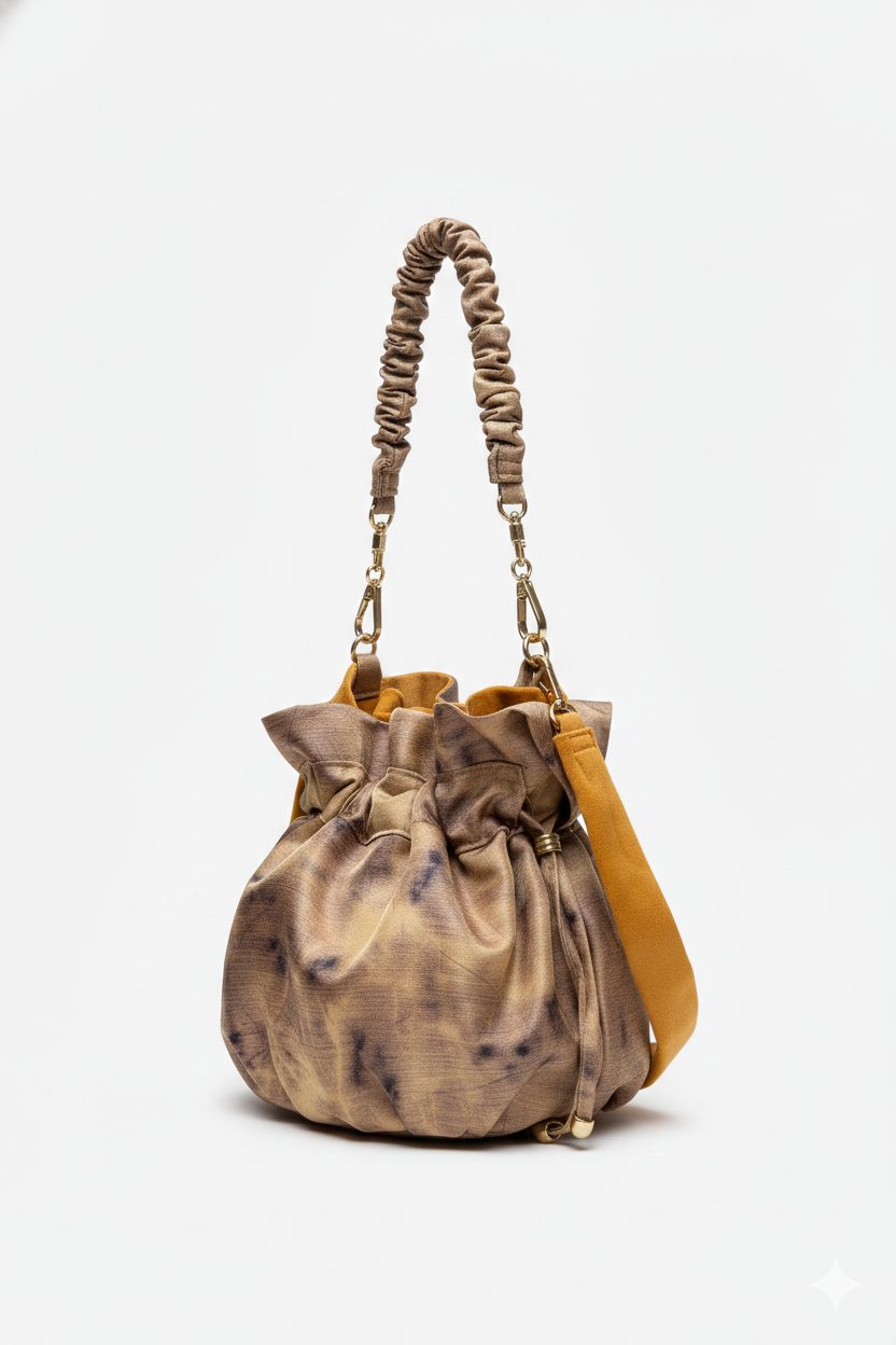 Bolso reversible Batik Dorado