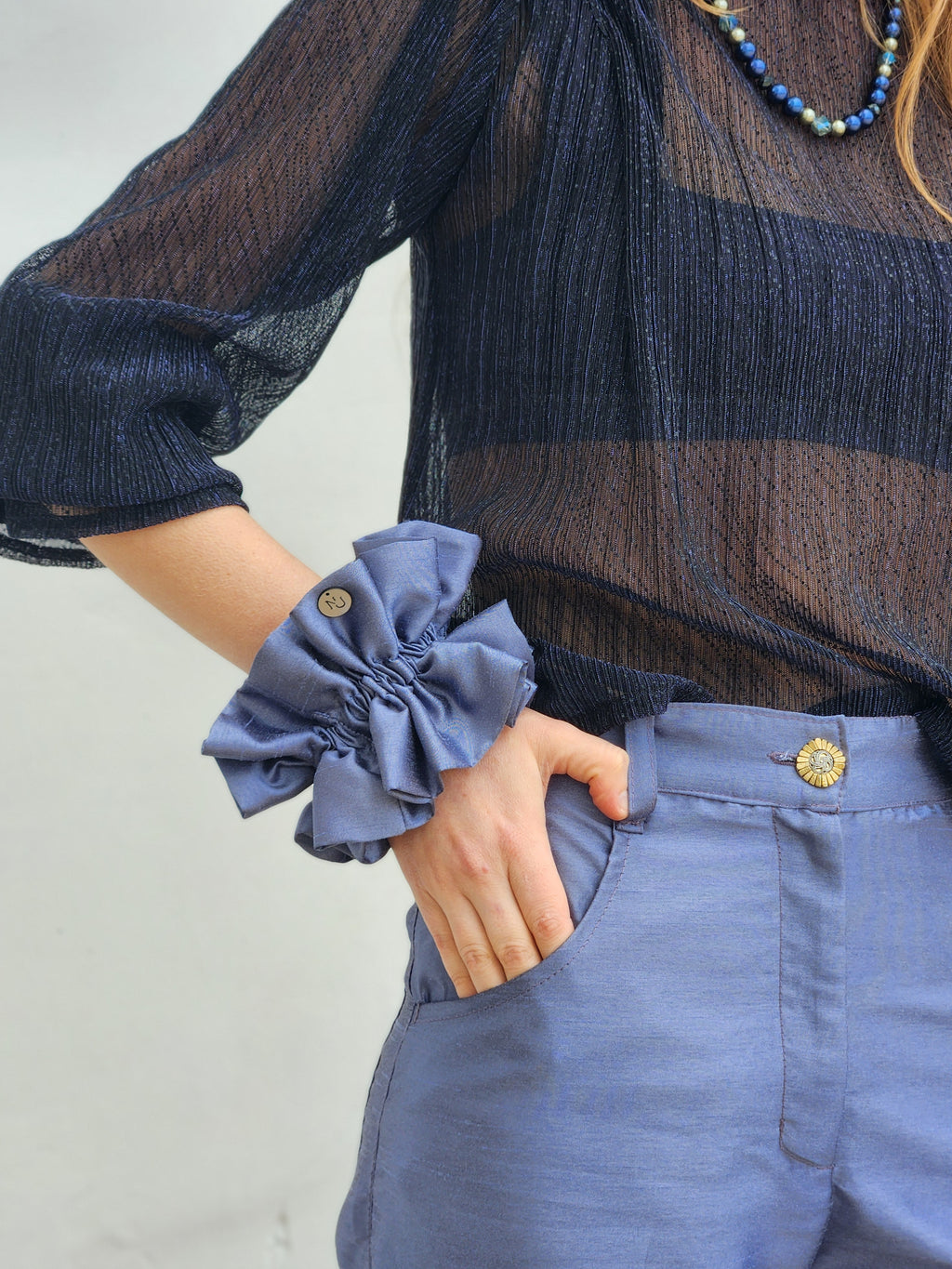 Scrunchie Clara Azulado
