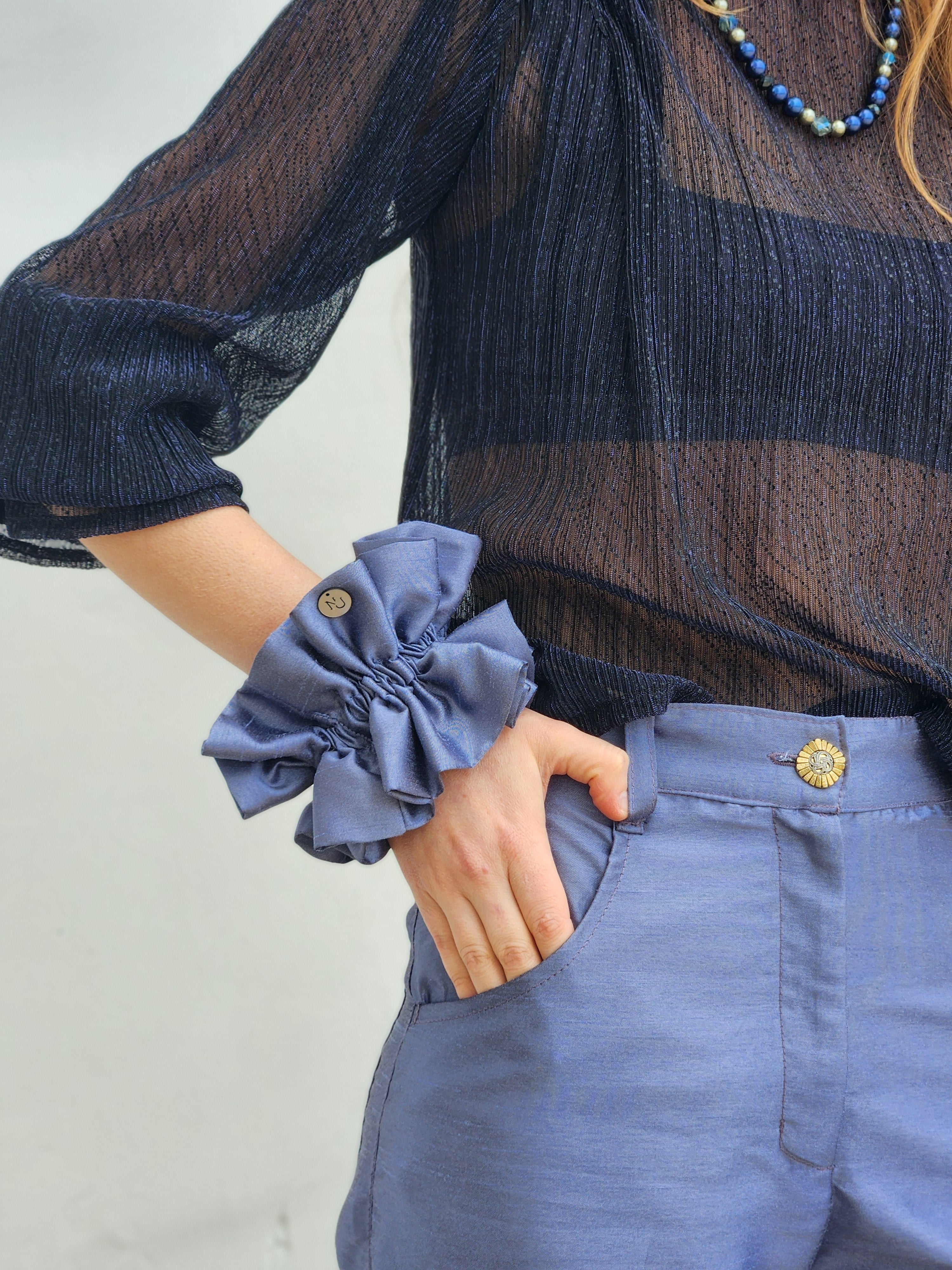 Scrunchie Clara Azulado