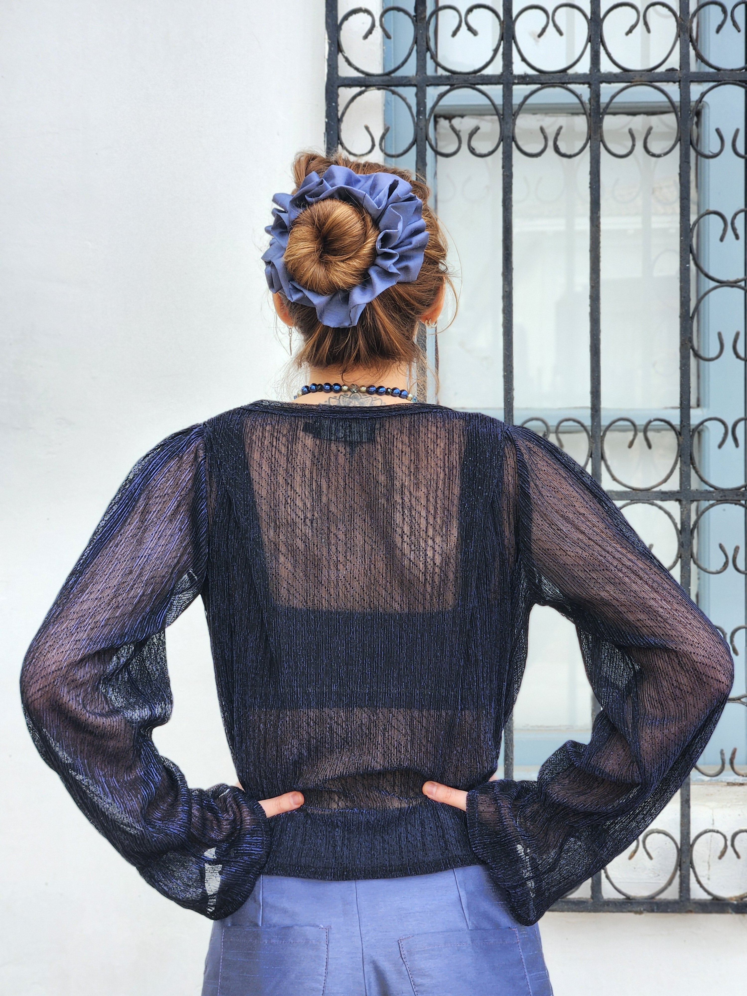 Scrunchie Clara Azulado