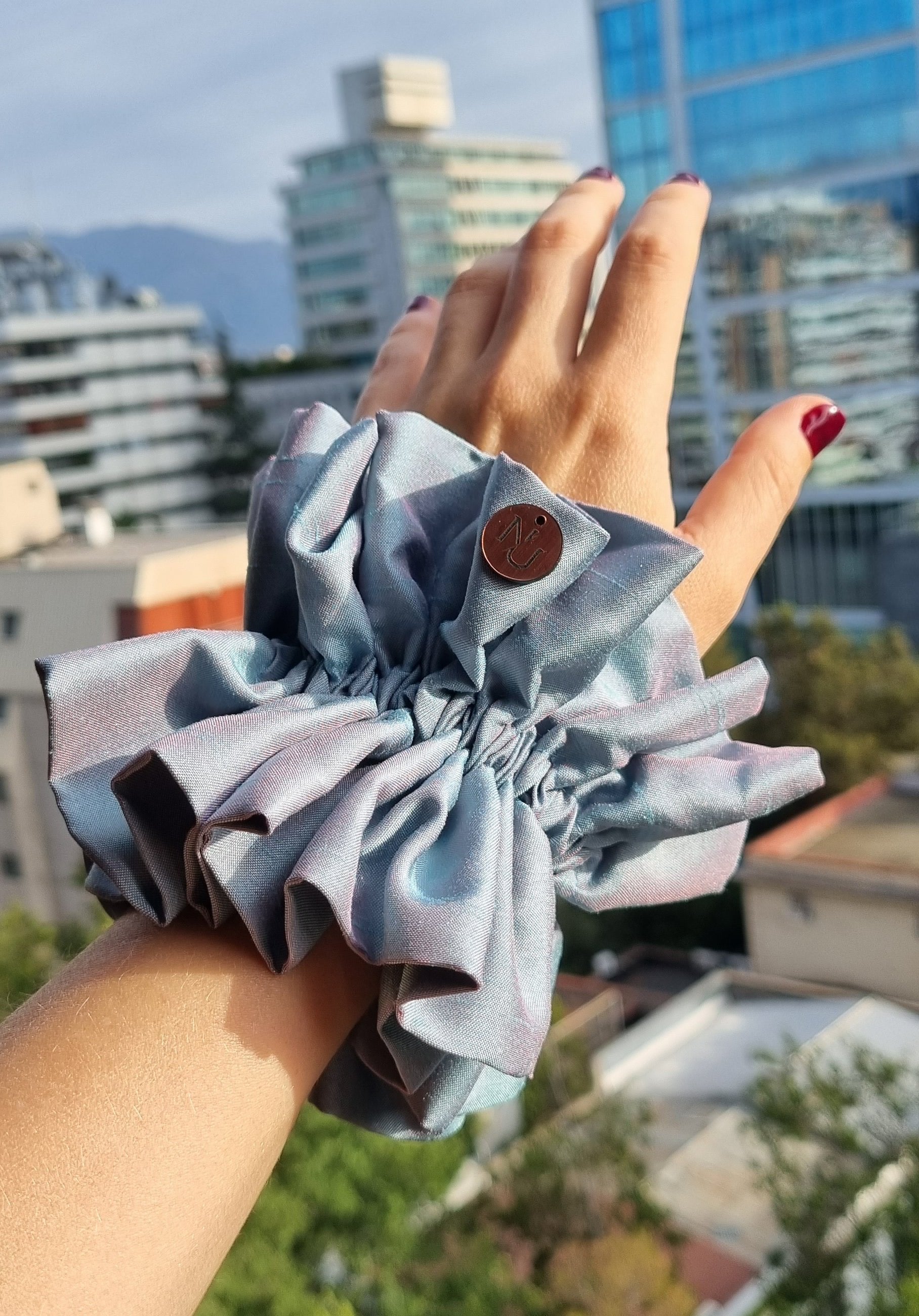 Scrunchie Clara Celeste tornasol