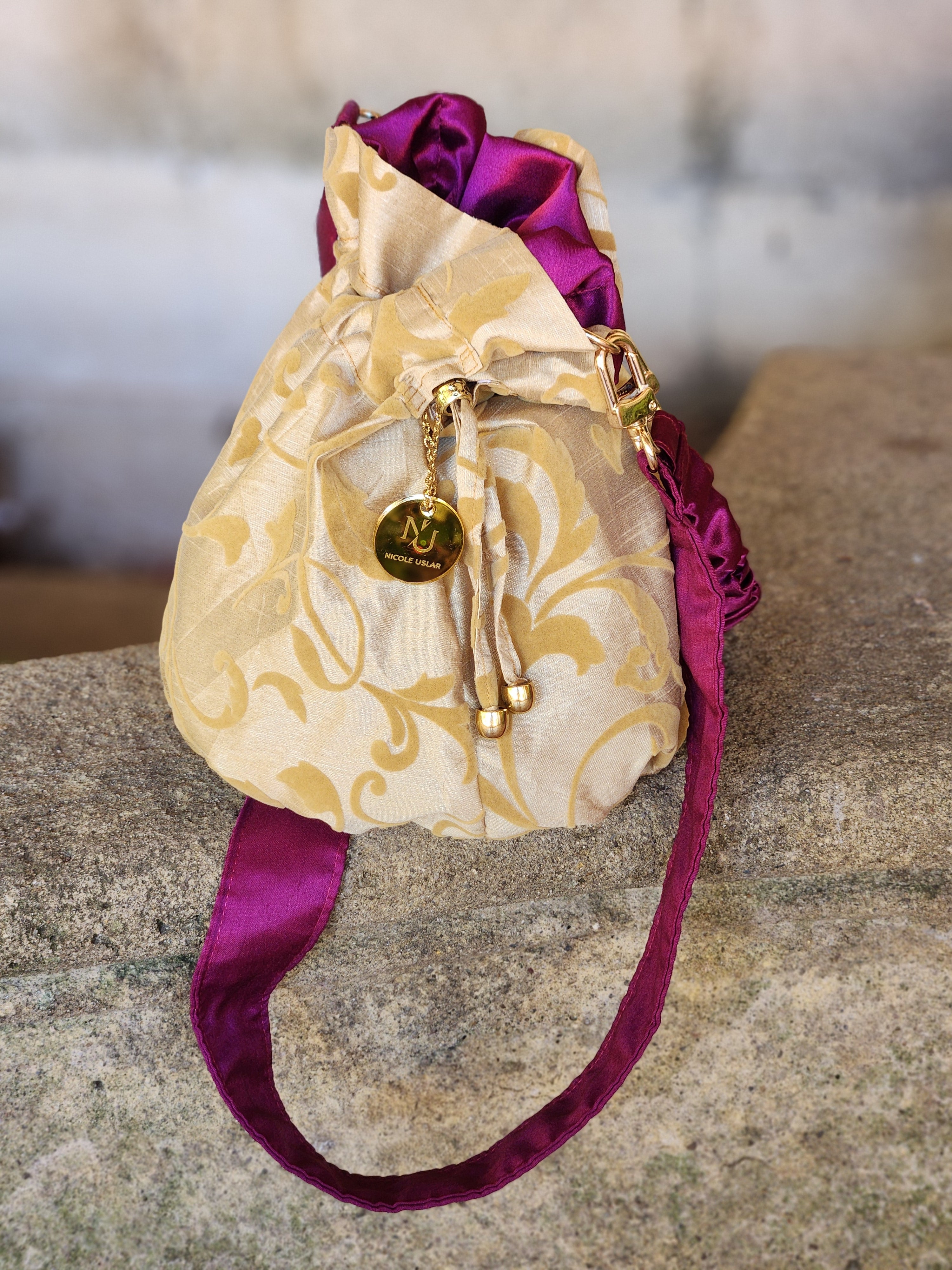 Bolso Reversible Claire Velvet Barroco