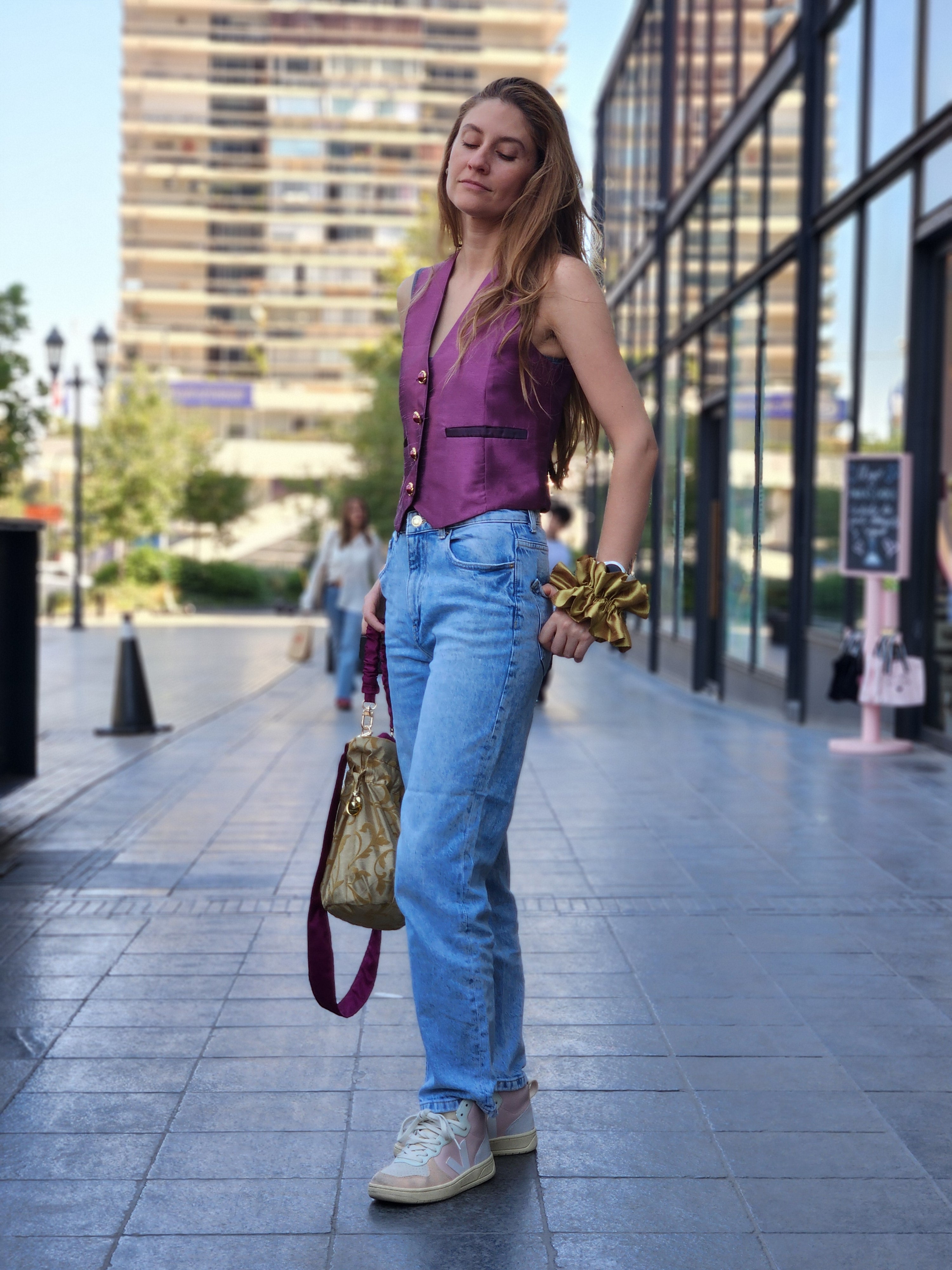 Bolso Reversible Claire Velvet Barroco