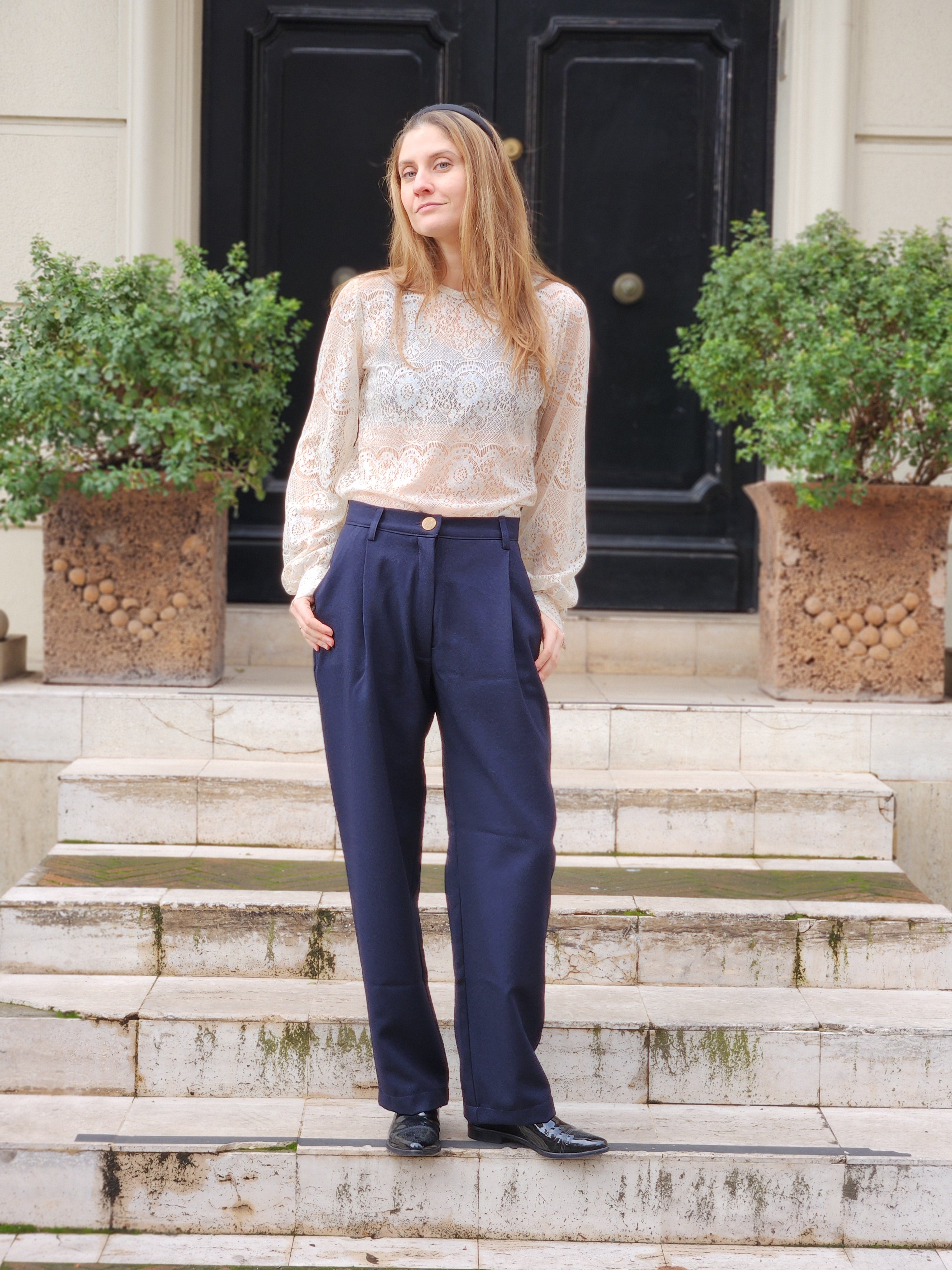 Pantalón Sastre Navy Clásico