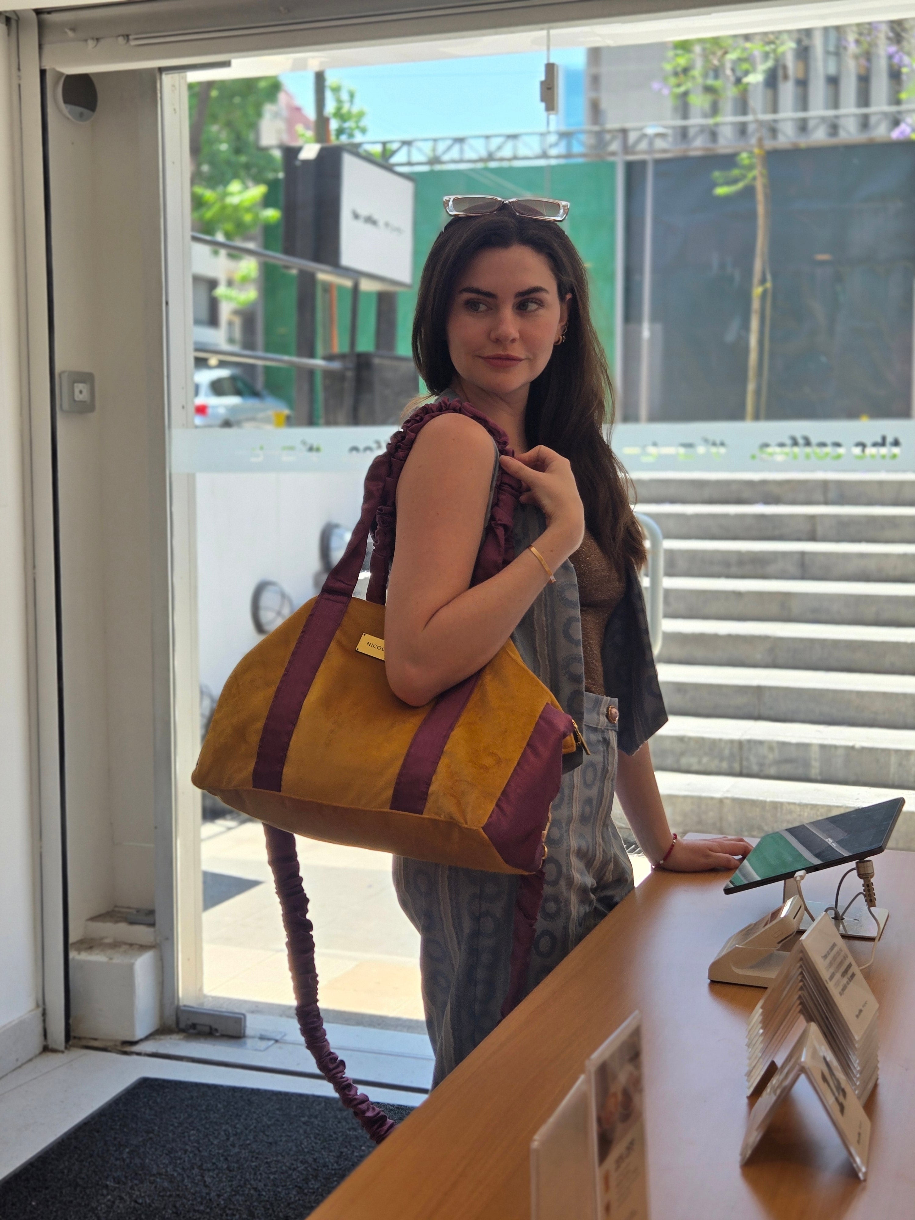 Bolso Alice Mostaza/Magenta - L