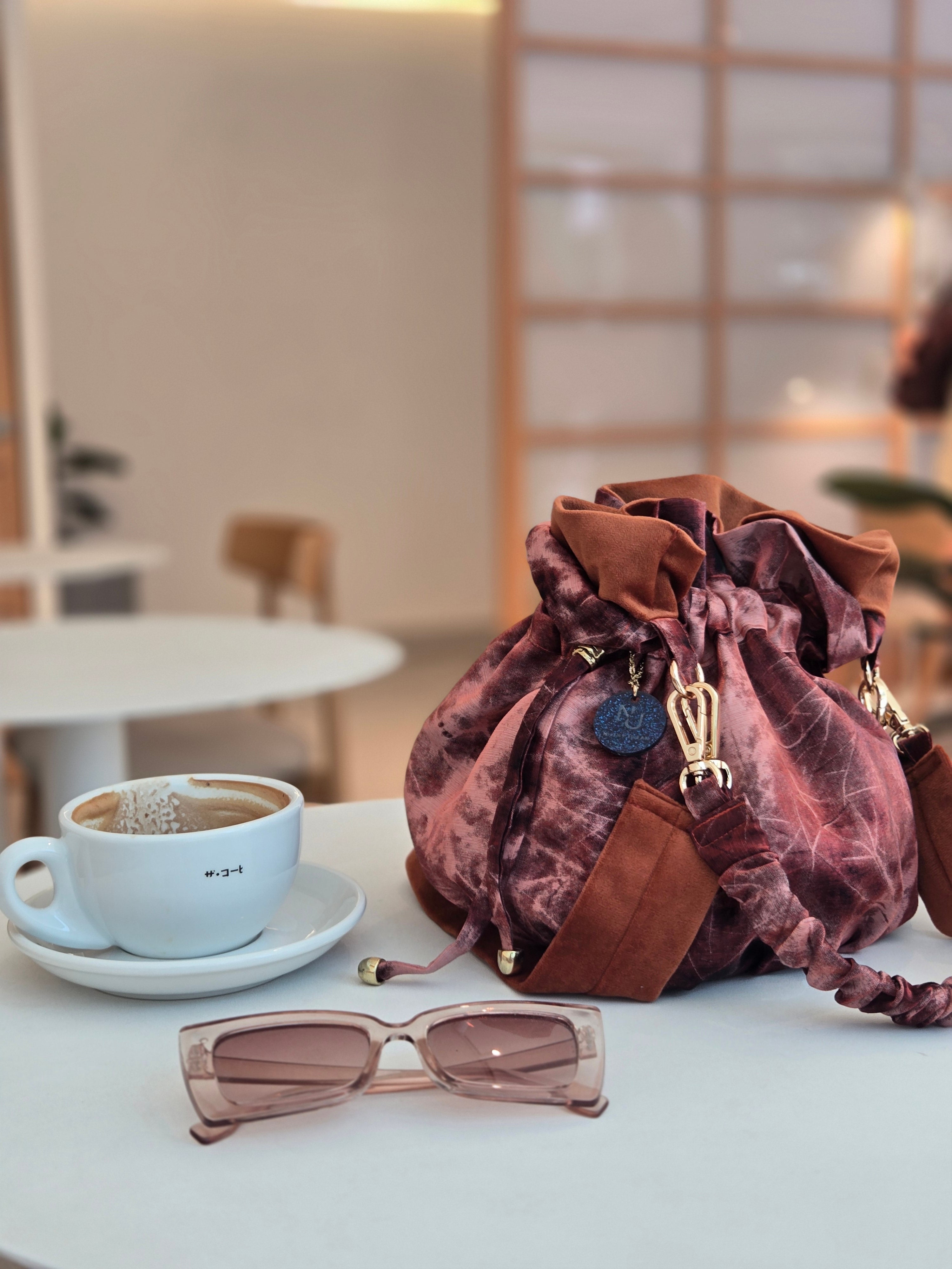 Bolso reversible Batik Terracota