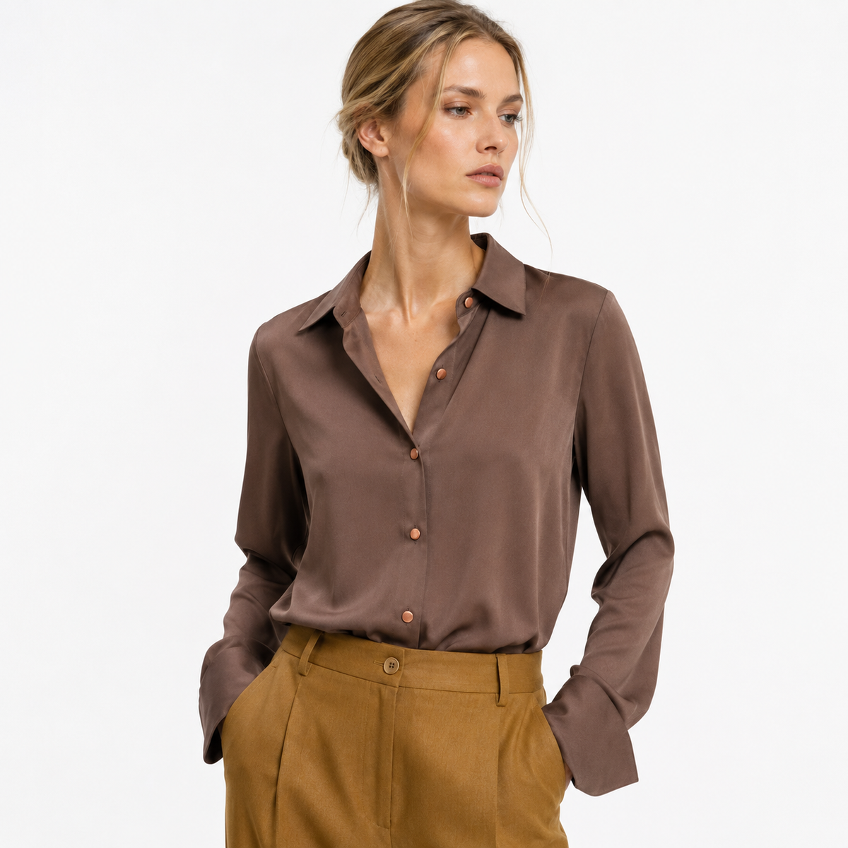 Camisa Anna Moka