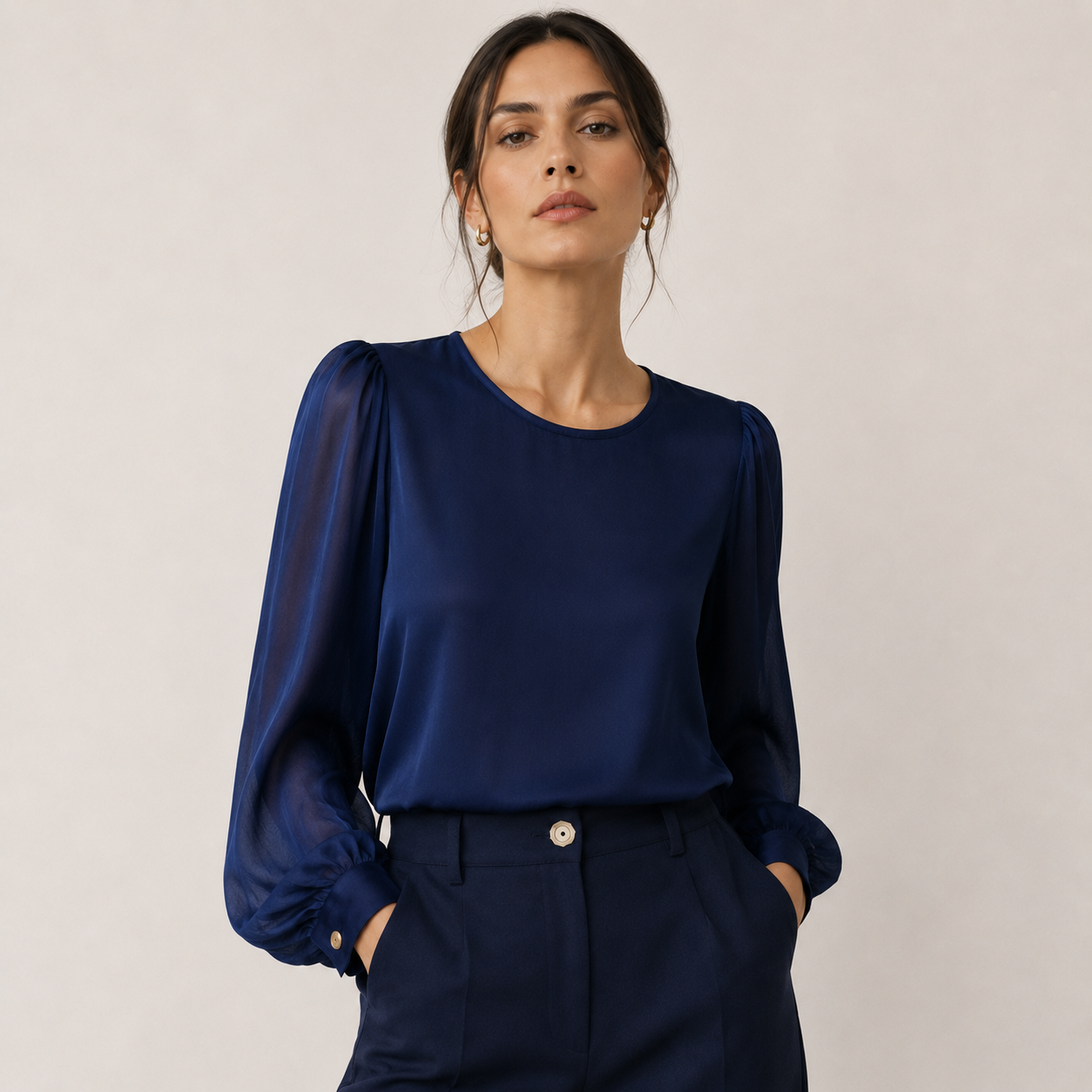 Blusa Emily Azul Marino