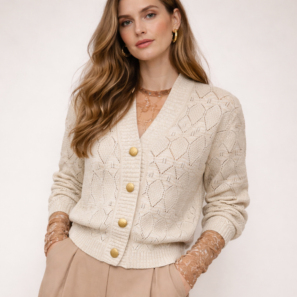 Cárdigan Alpaca Sand Golden