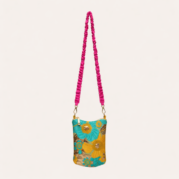 Bolso Petit Flores Amarillo-Fucsia