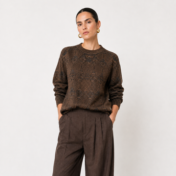 Chaleco Alpaca Coffee Silver