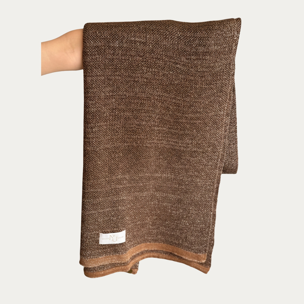Echarpe Alpaca Coffee Silver