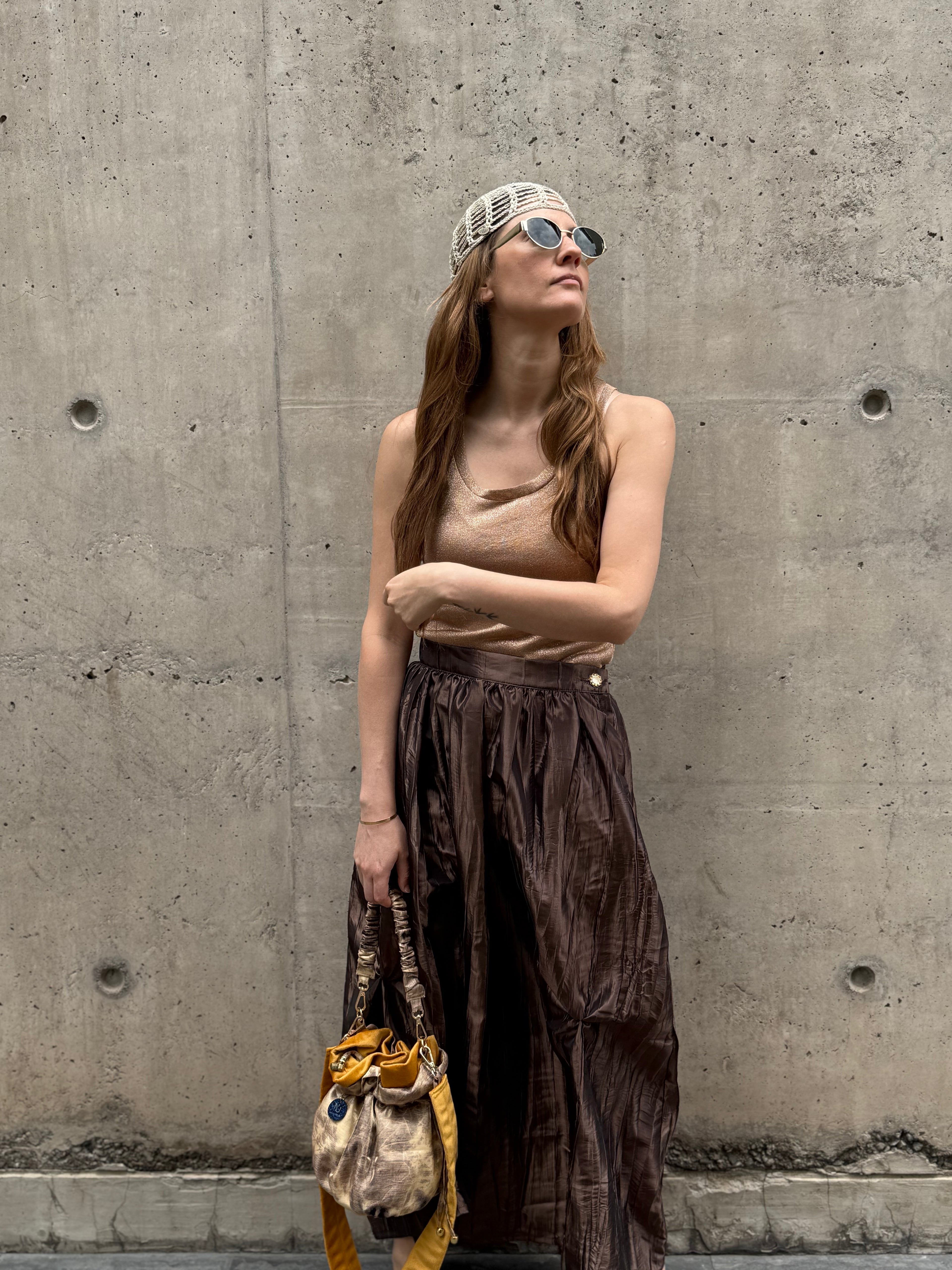 Bolso reversible Batik Dorado