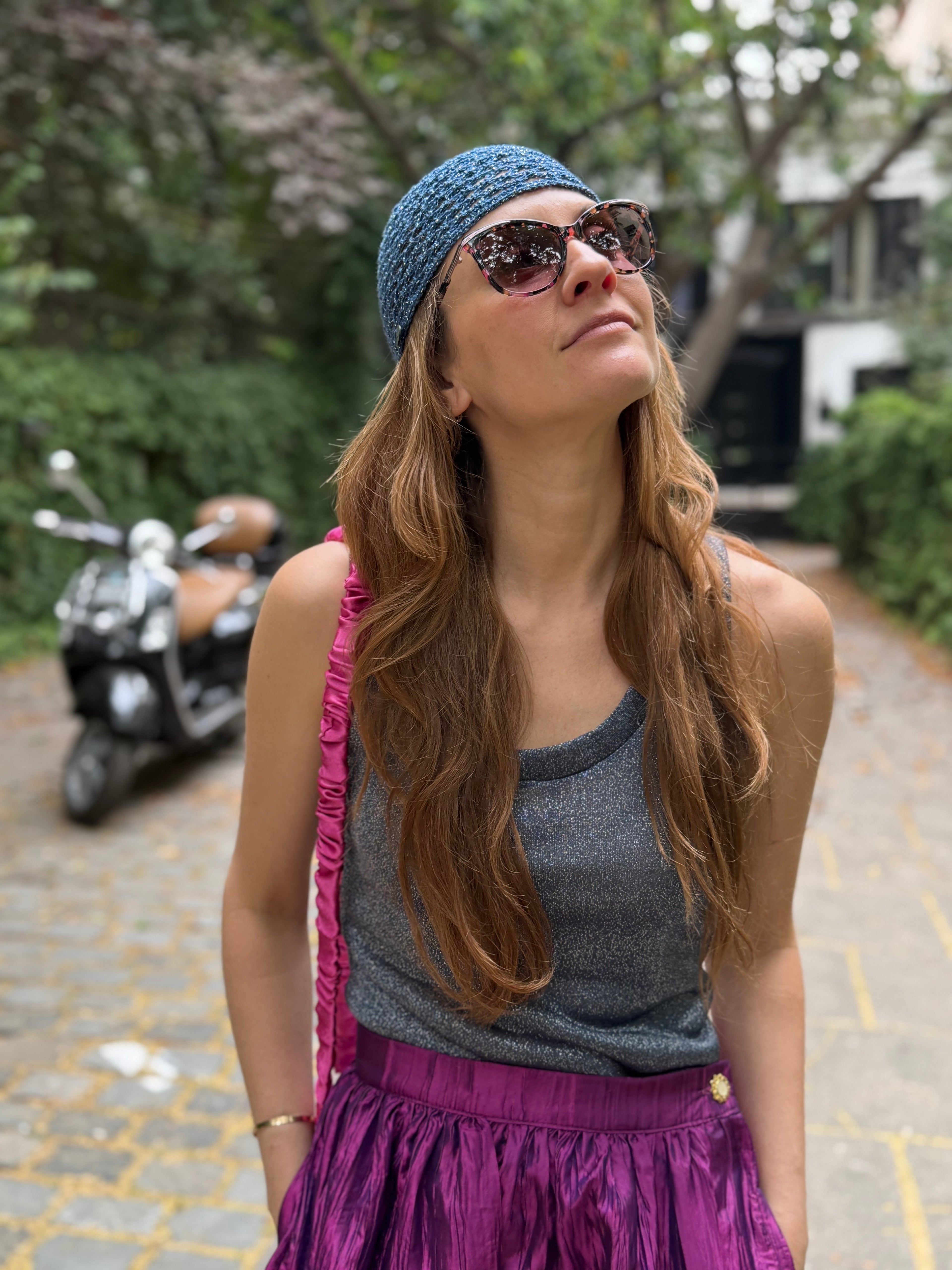 Top Eclat Azul acero