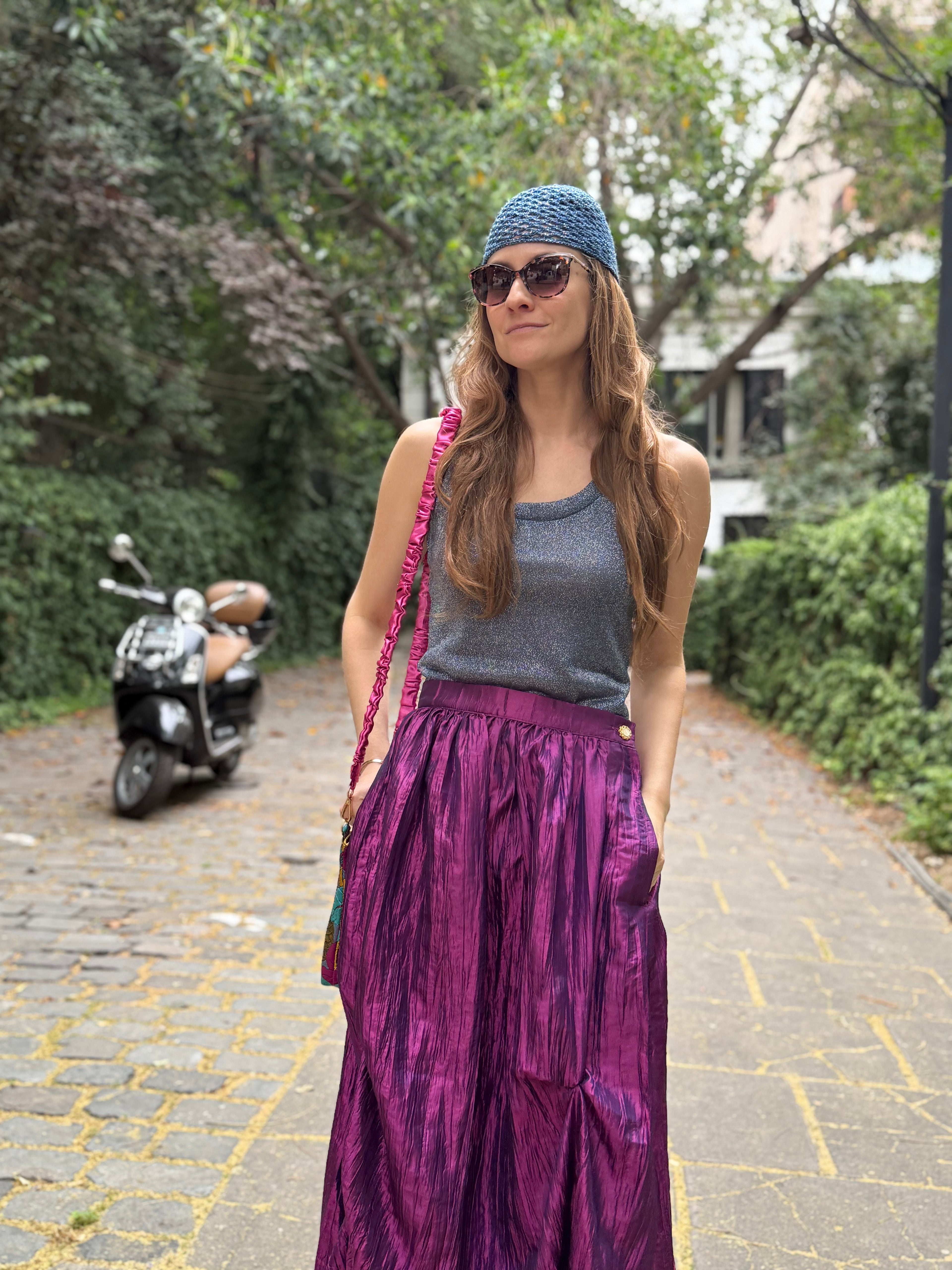 Top Eclat Azul acero