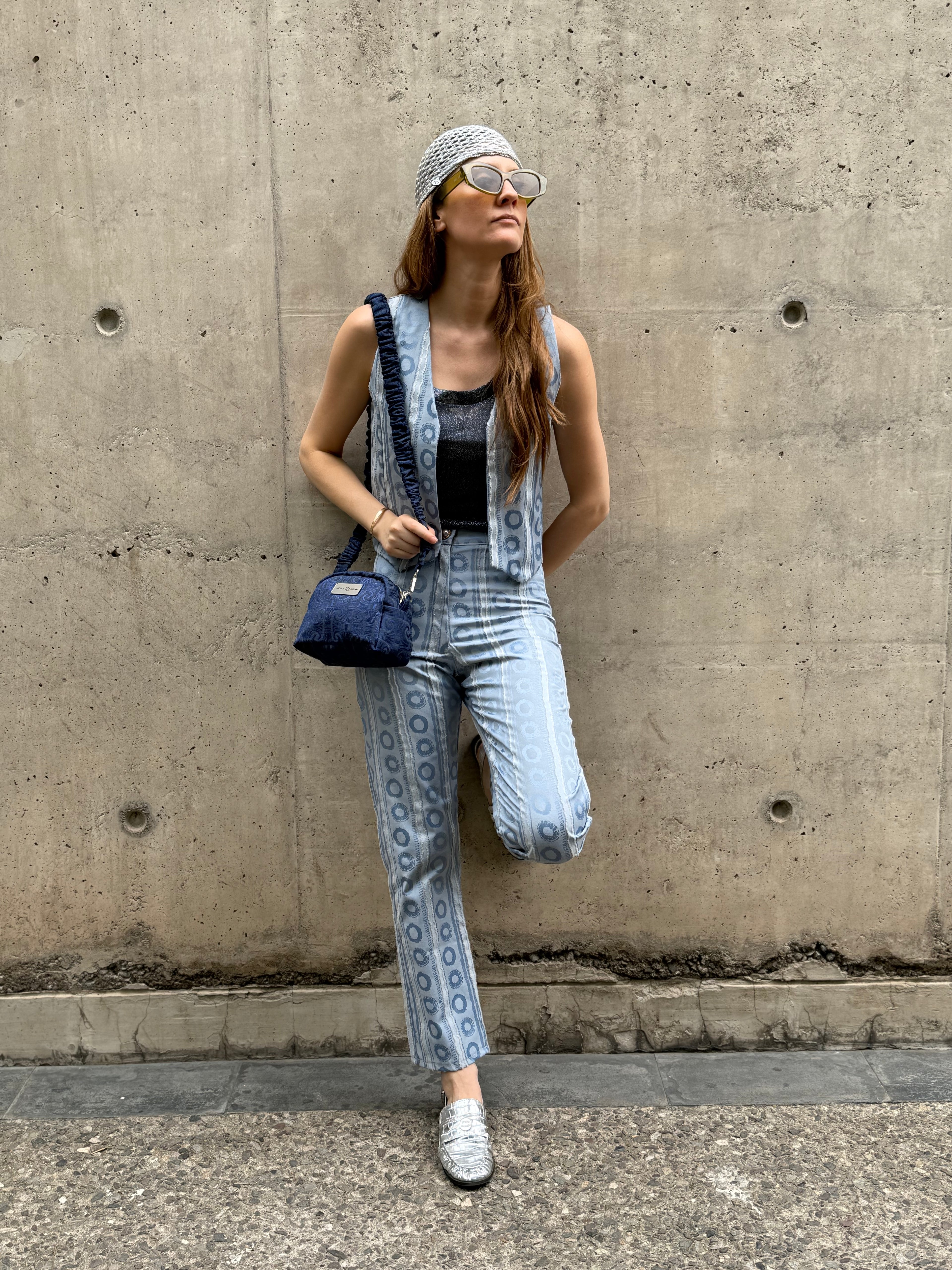 Pantalón Arlequin Celeste