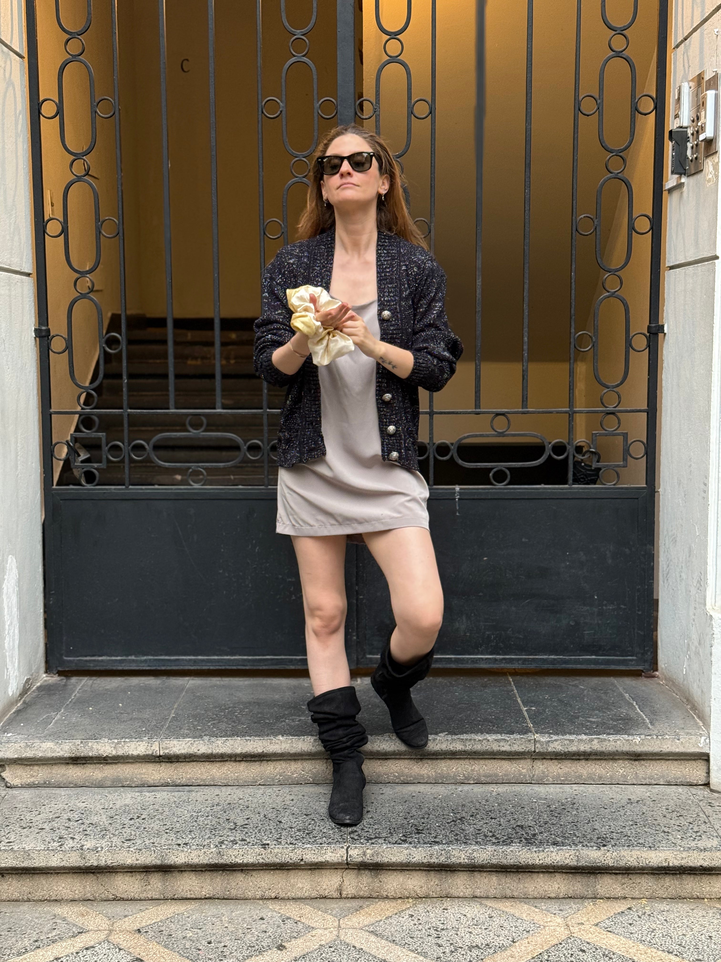 Cárdigan Alpaca Black Silver