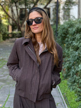 Cargar imagen en el visor de la galería, Chaqueta Bomber Lanilla Café Siena
