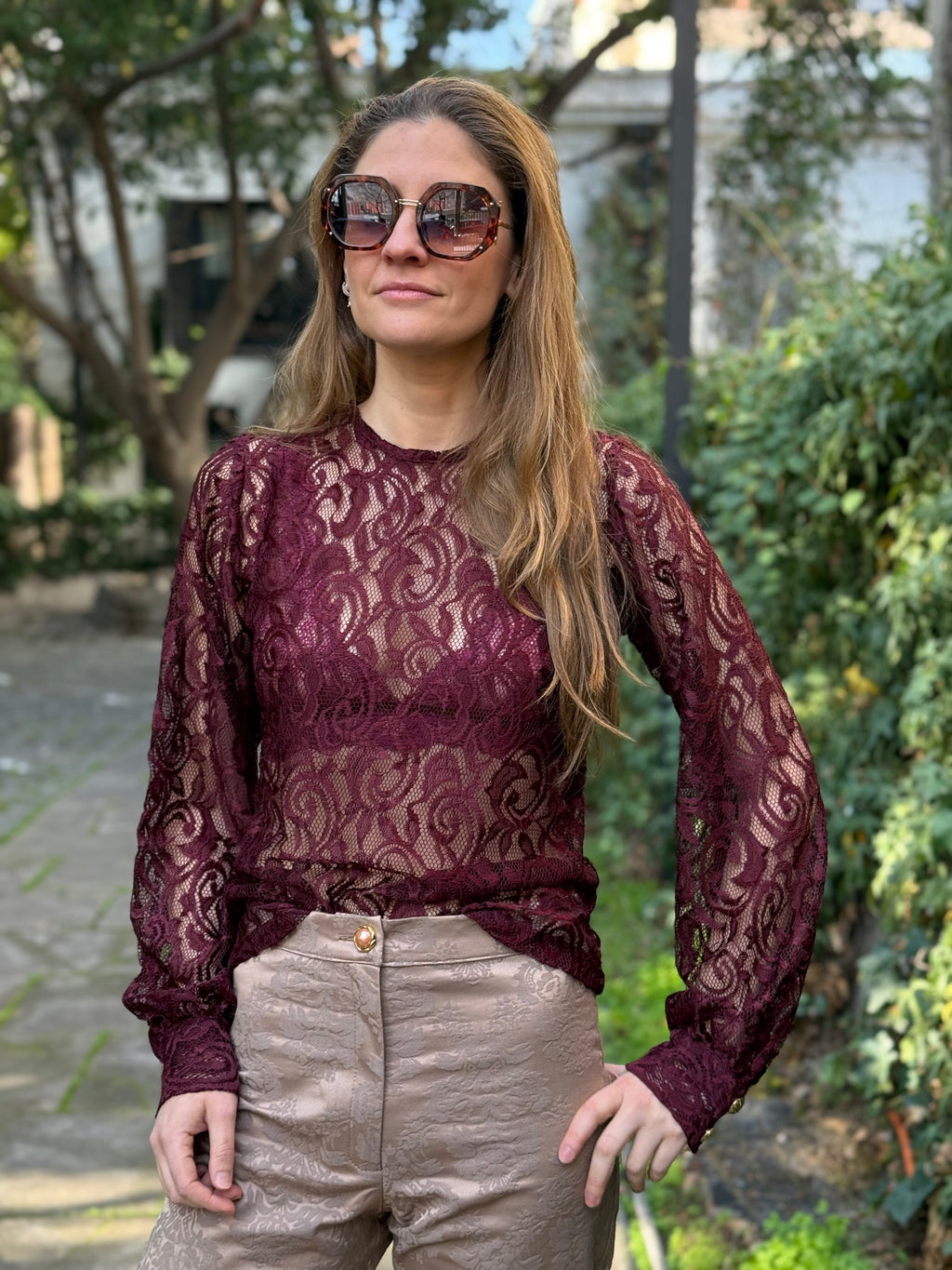 Blusa Burgundy Ivy