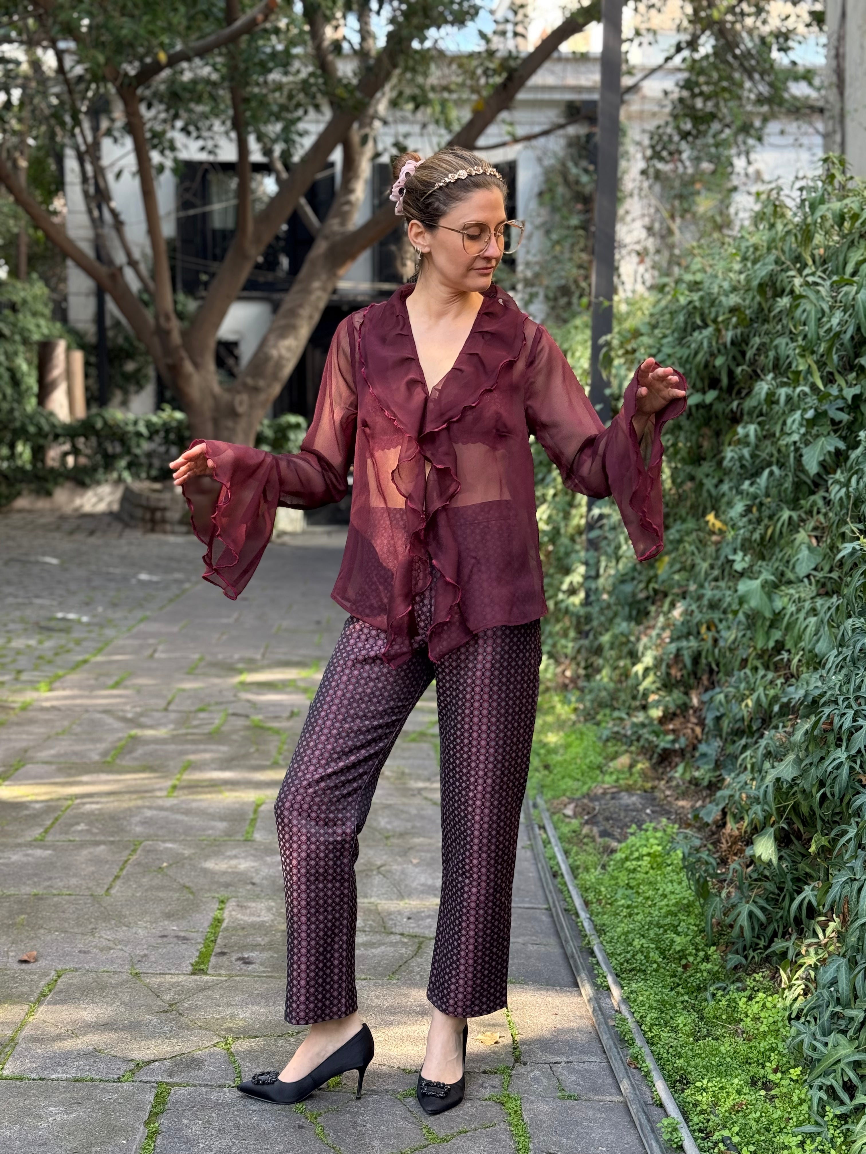 Blusa Vaporosa Light Bordeaux