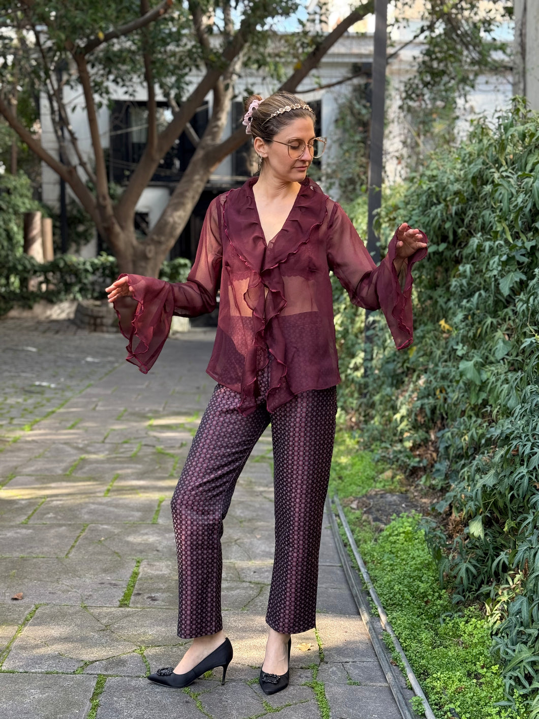 Blusa Caracol Light Bordeaux