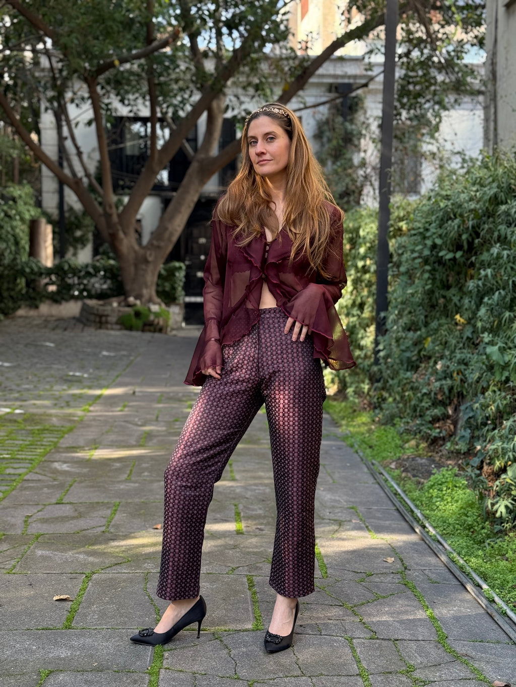 Blusa Vaporosa Light Bordeaux
