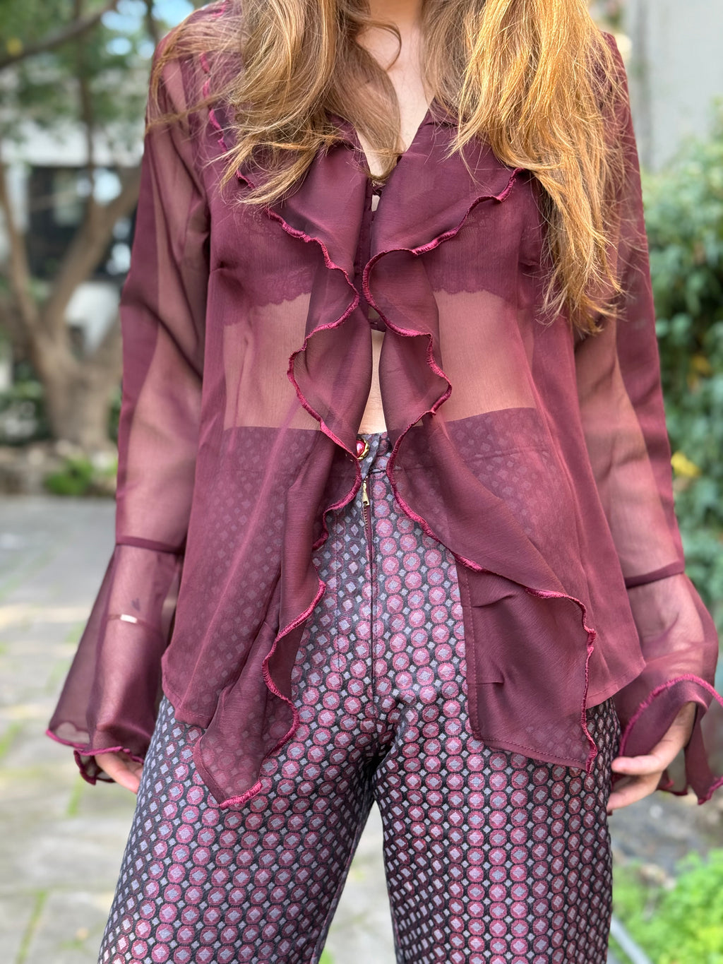 Blusa Vaporosa Light Bordeaux