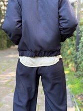 Cargar imagen en el visor de la galería, Chaqueta Bomber Lanilla Navy Clásico
