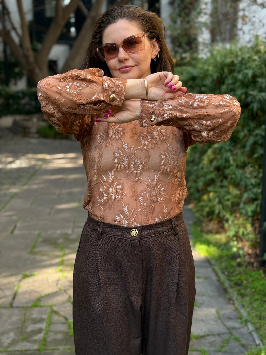 Pantalón Sastre Marrón Moka