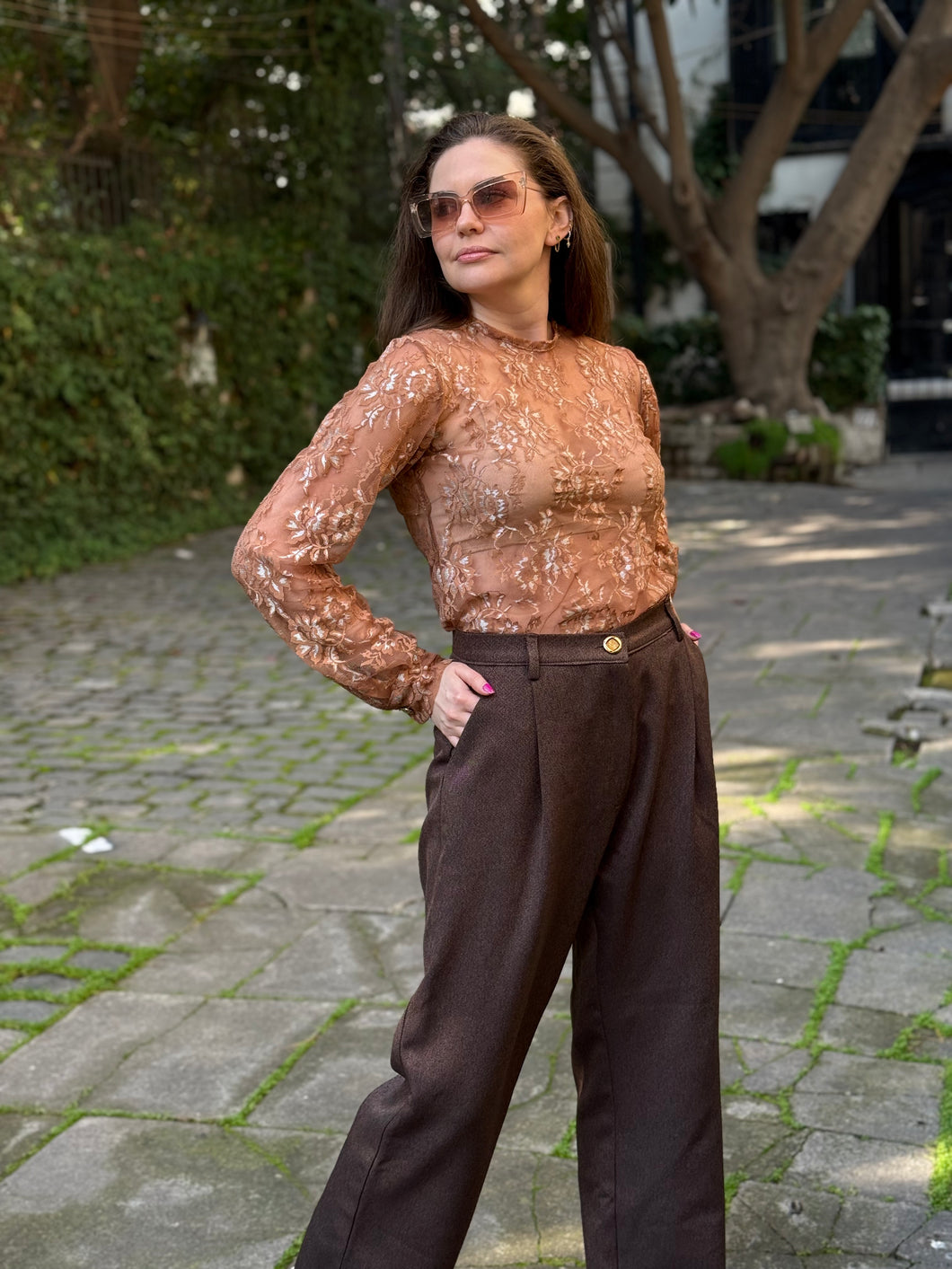 Pantalón Lanilla Marrón Moka