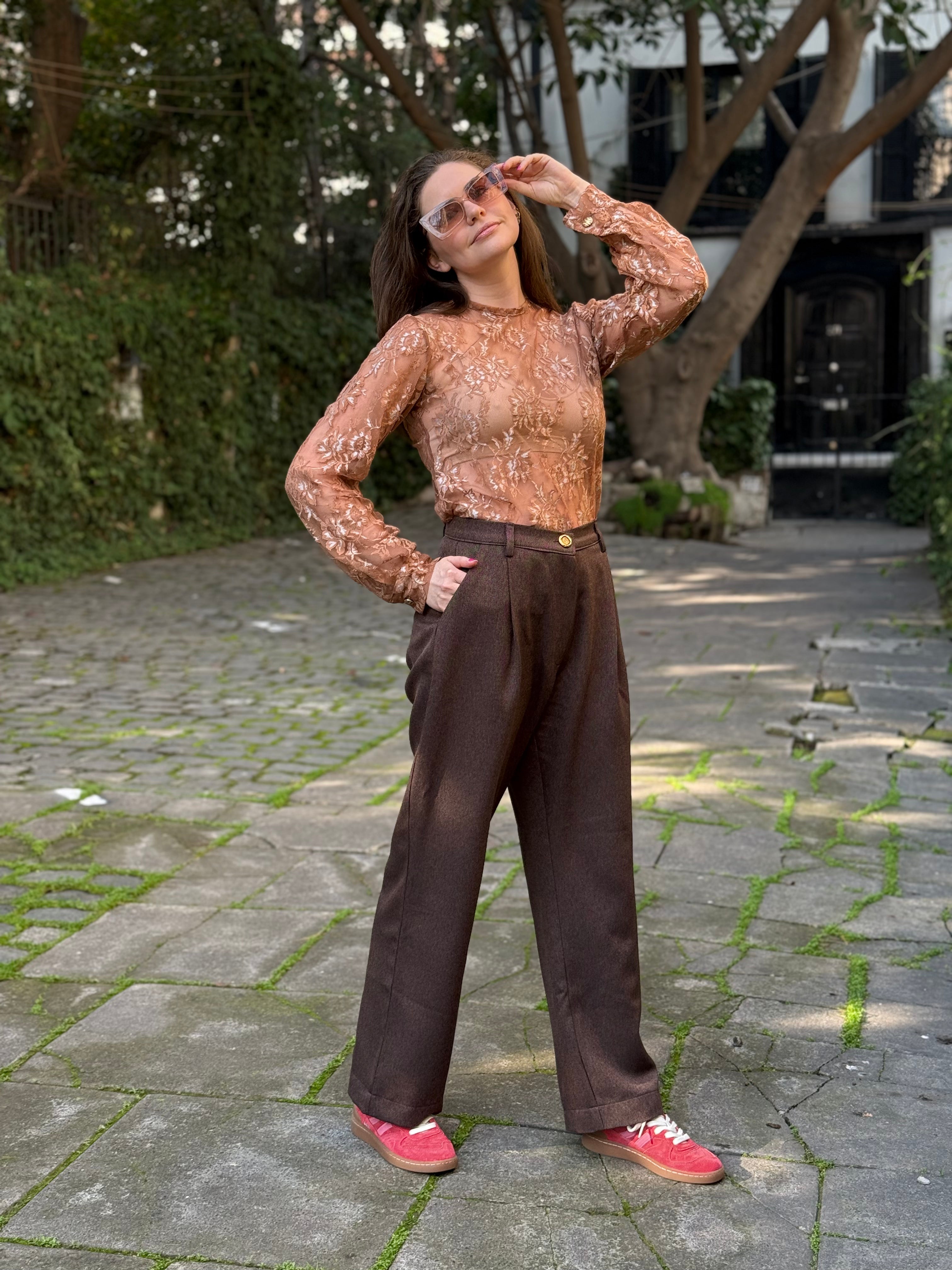 Pantalón Sastre Marrón Moka