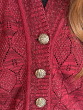 Cargar imagen en el visor de la galería, Cárdigan Alpaca Cherry Silver
