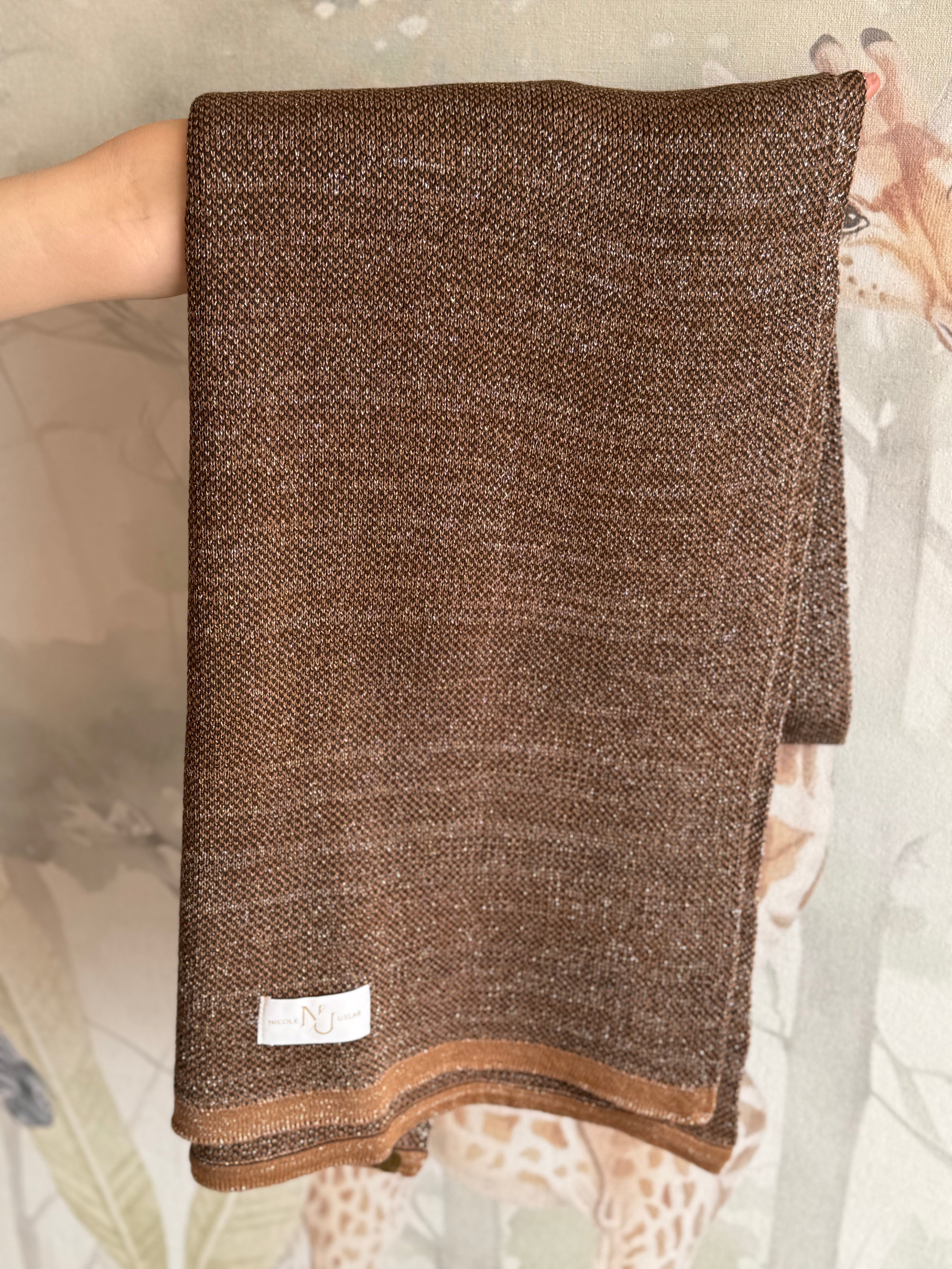 Echarpe Alpaca Coffee Silver