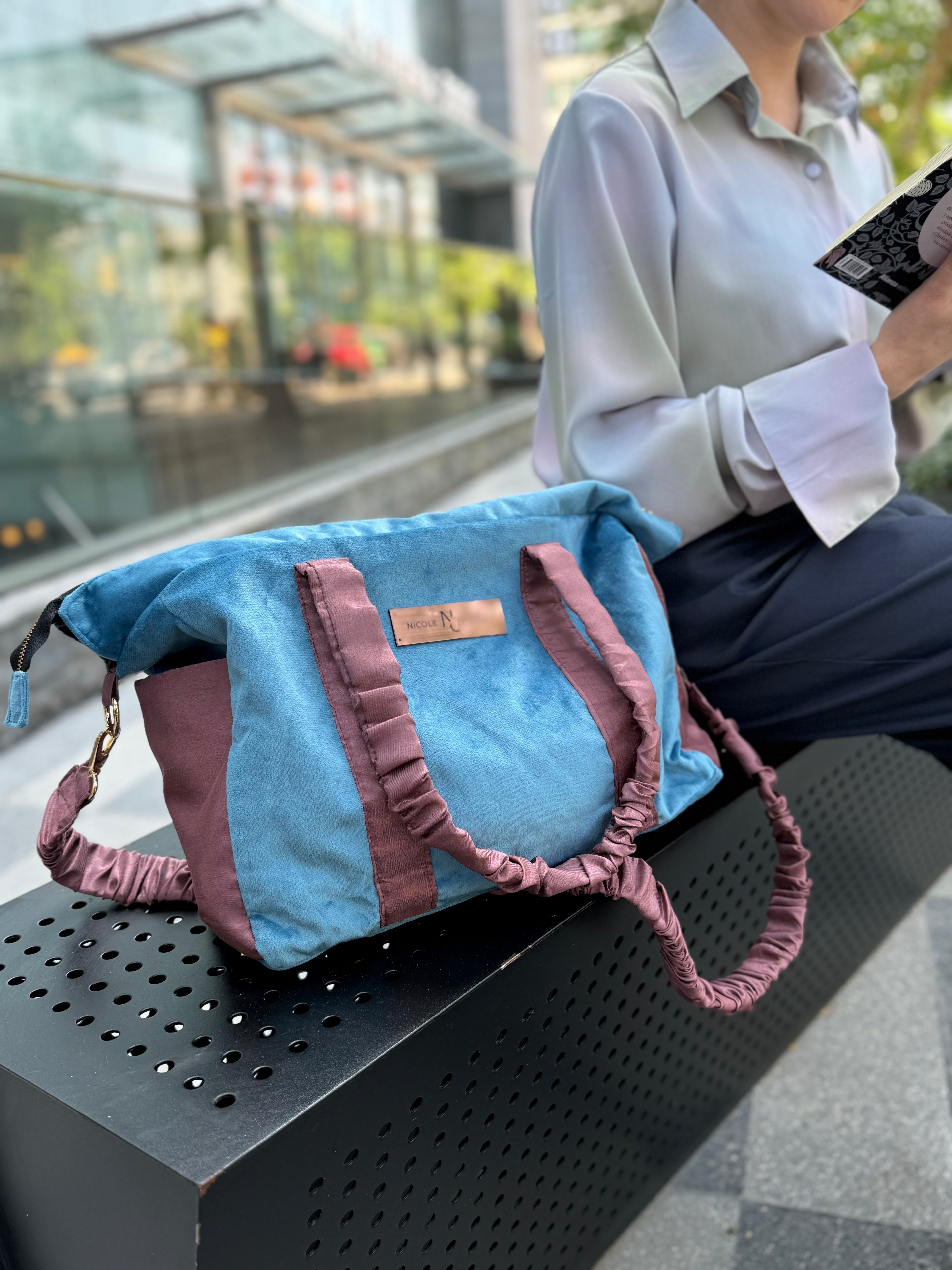 Bolso Alice Azulado/Malva - L