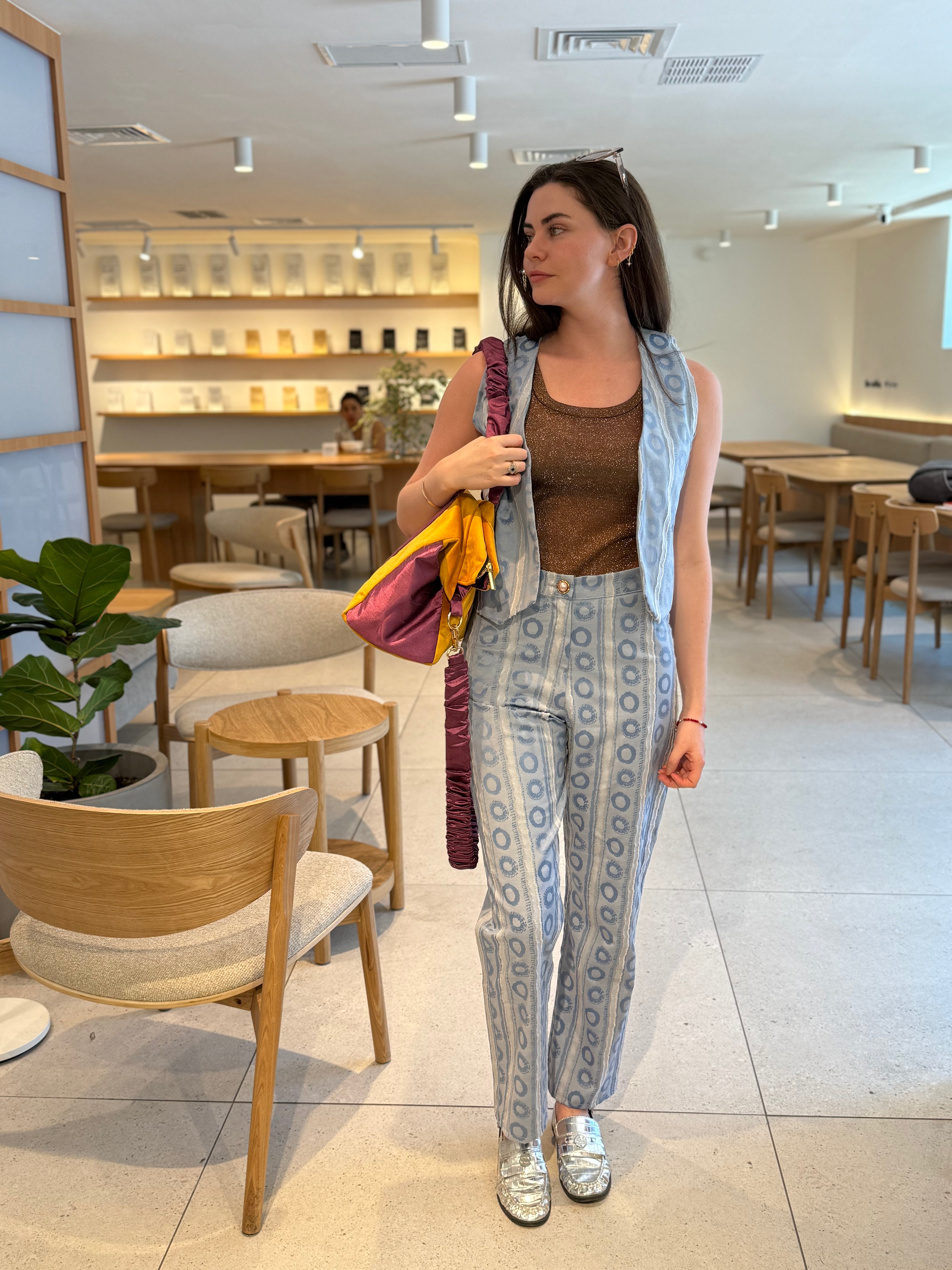 Pantalón Arlequin Celeste