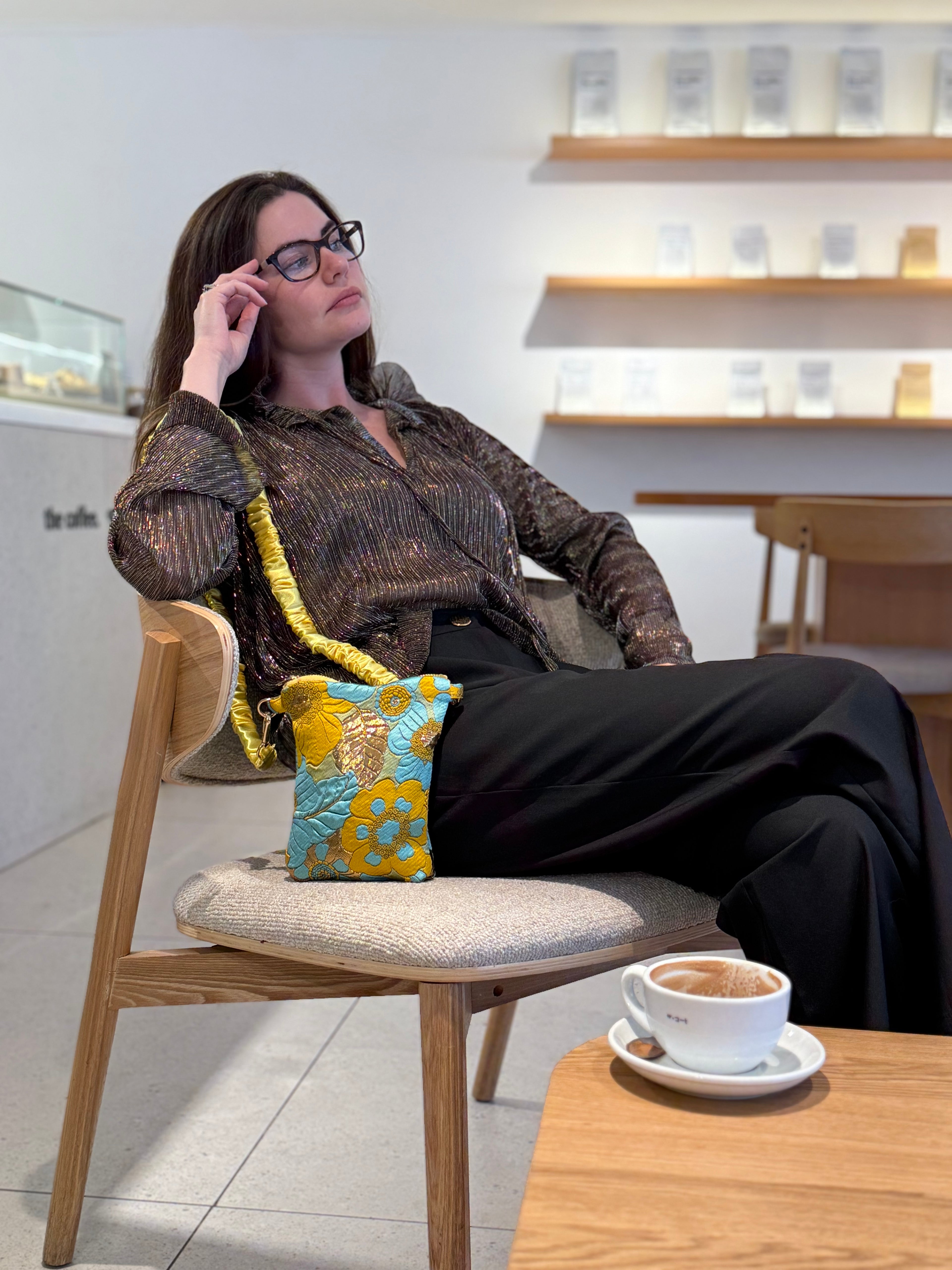 Bolso Petit Flores Amarillo